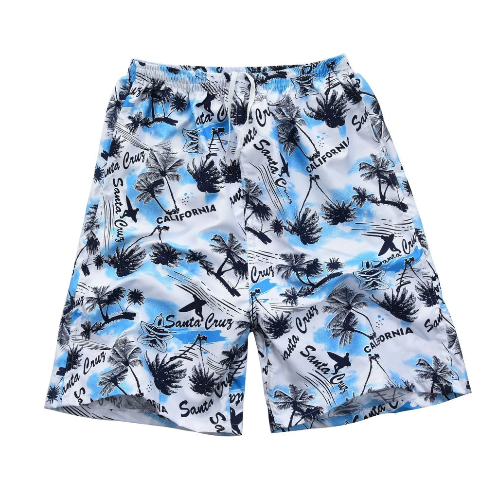 Men's floral print swimming trunks in multiple colour variations for pool and beach wear