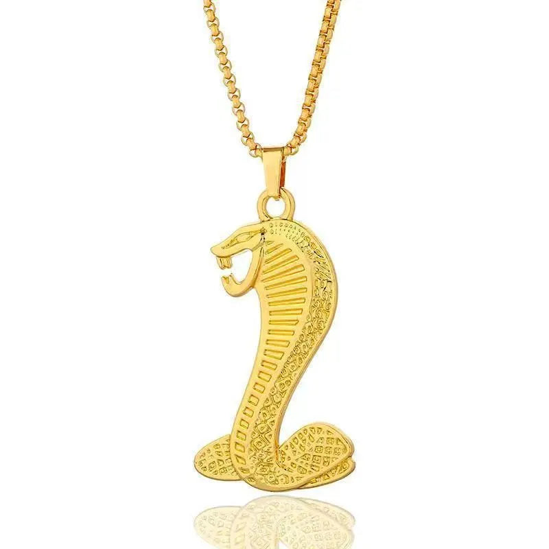 Geometric pendant women's necklace with zircon details and gold plated finish