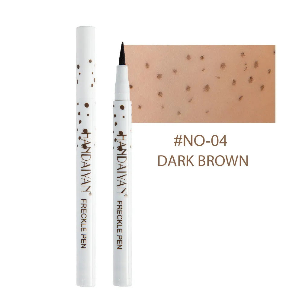 Dark brown freckle pen cosmetic marker with precision tip for natural-looking waterproof freckles
