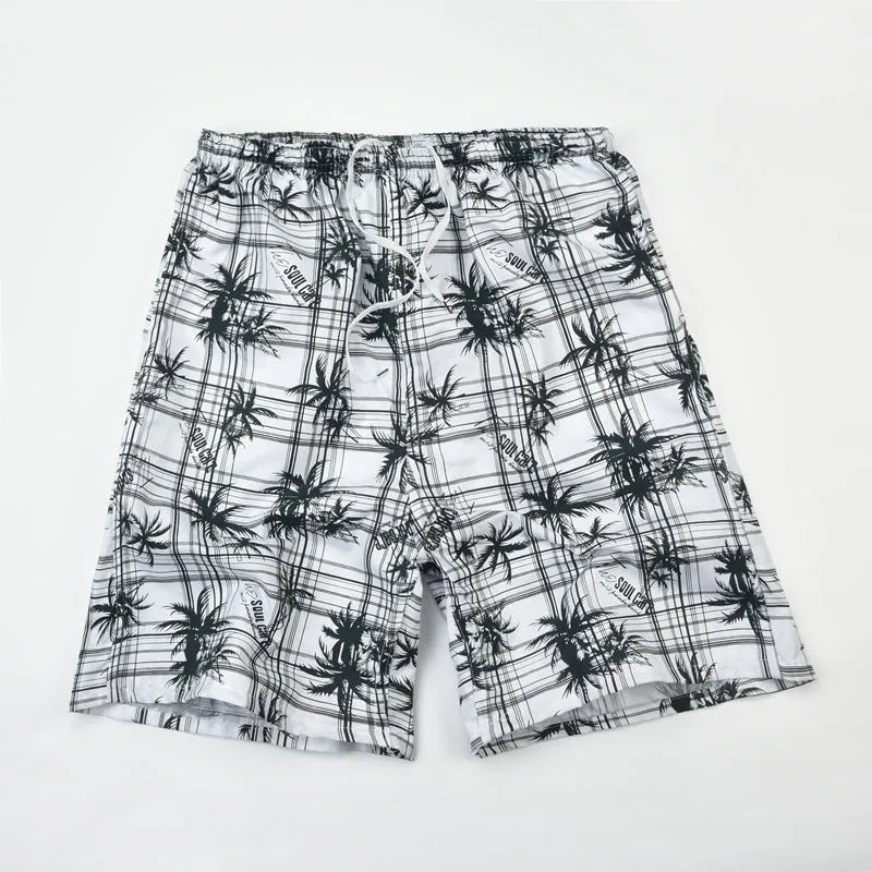 Men's floral print swimming trunks in multiple colour variations for pool and beach wear