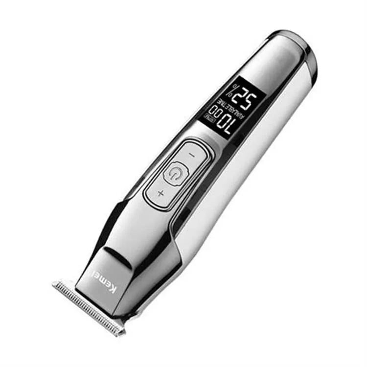 Professional barber scissors with LCD display and stainless steel engraving head