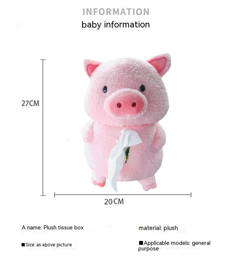 Cartoon lamb plush car tissue box for automobile and household interior decoration