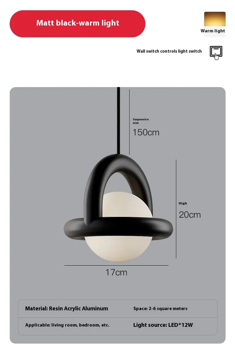 Danish designer pendant lamp in choice of colours with adjustable lighting for bedroom or living room
