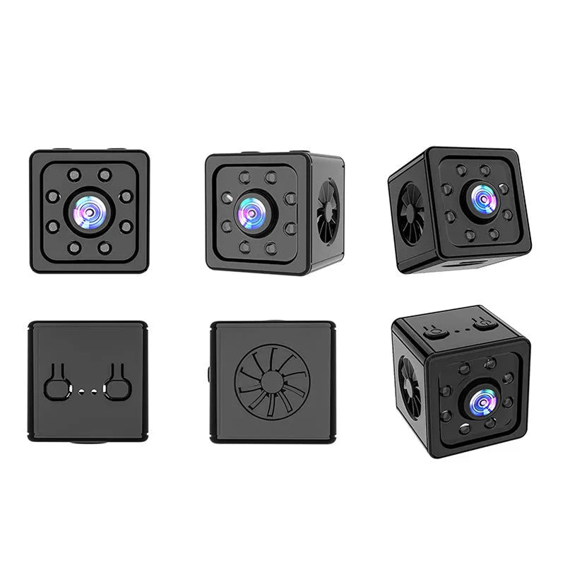 Black K13 network sports camera with 26mm cubic design shown with mounting bracket