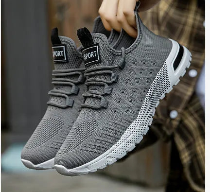 Men's mesh casual shoes in Army Green colour showing solid pattern design and casual styling