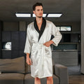 Men's summer silk bathrobe nightgown in multiple colour options with continental sizing