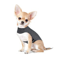Heather grey brocade cotton dog anxiety jacket vest sized for dogs from under 4kg to over 50kg.