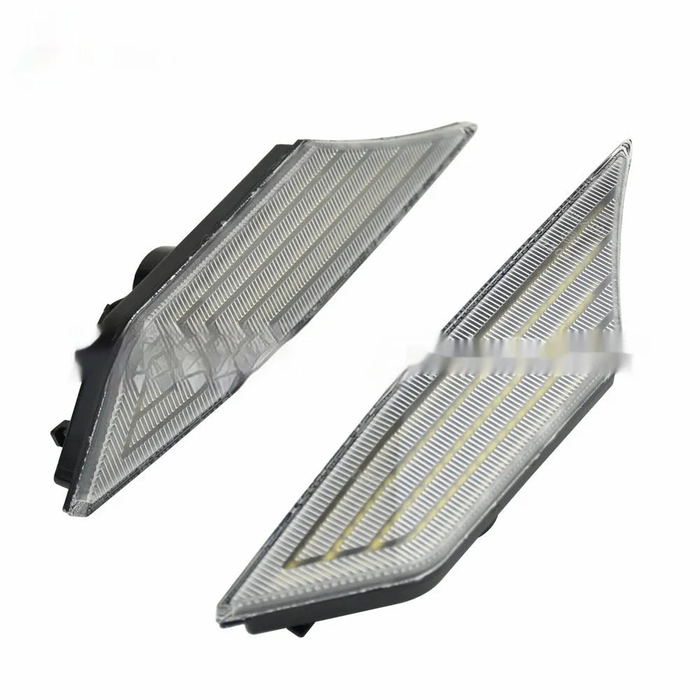 Black ABS carbon fibre side fender light for Honda Civic 10th Gen with yellow LED flowing water sequence