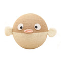 Sisal hemp puffer leakage pet feeder cube puzzle toy for cats and dogs, 15cm size