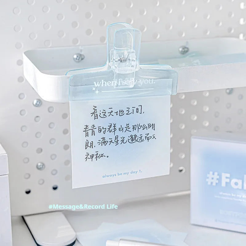 70x70mm gradient parchment multifunctional notepad with blush cover showing interior sticky notes and parchment paper sheets