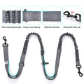 Black nylon outdoor pet training waist bag set with adjustable dog walking leash for hands-free control