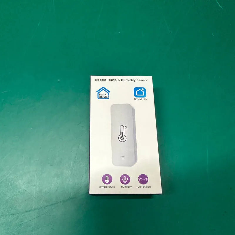 White WiFi Zigbee smart temperature and humidity sensor with Tuya compatibility