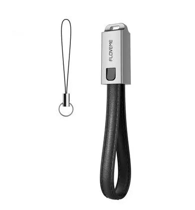 20cm leather USB C to Lightning charging cable for iPhone in red, black or brown colours with zinc alloy connectors