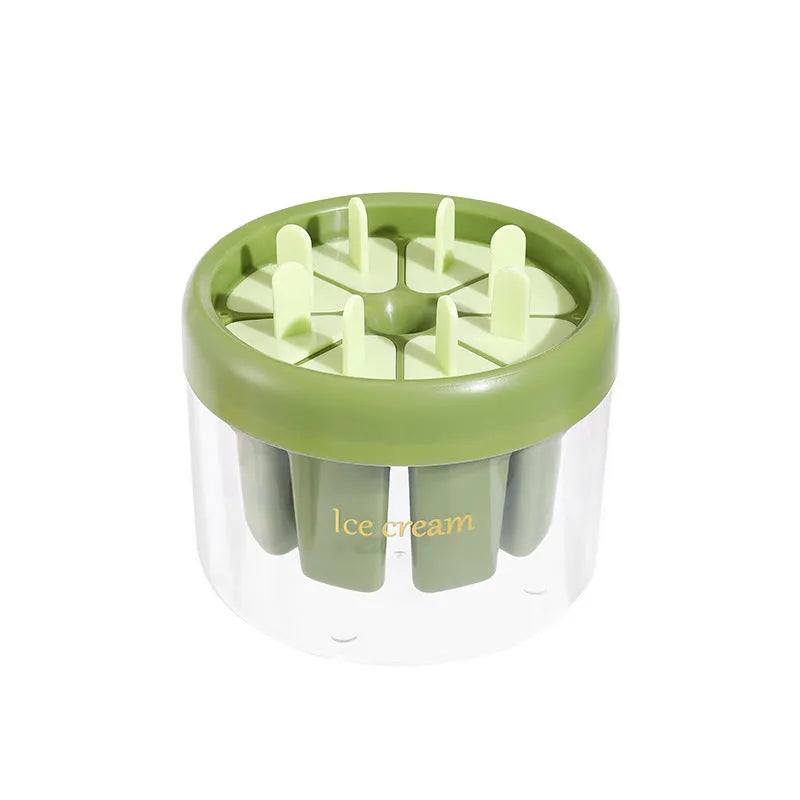 Make Popsicle ice cream mould square 13.2 cm PS+PP orange green home lolly maker