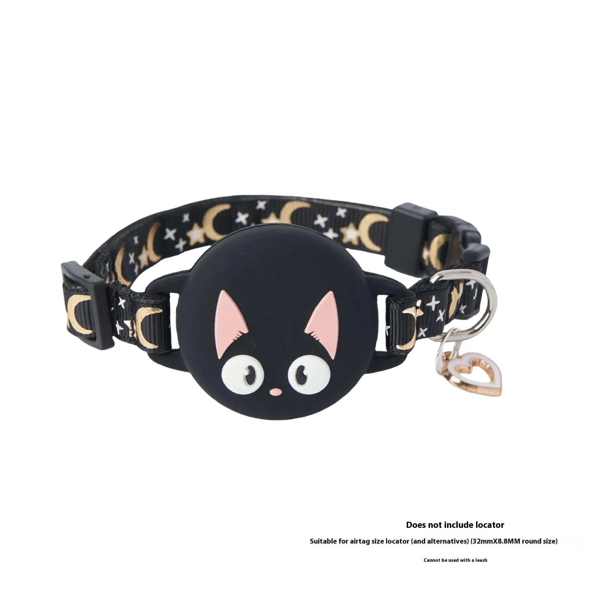 Apple AirTag protective case for cat collars in pink, blue, light green or black colours with adjustable sizing