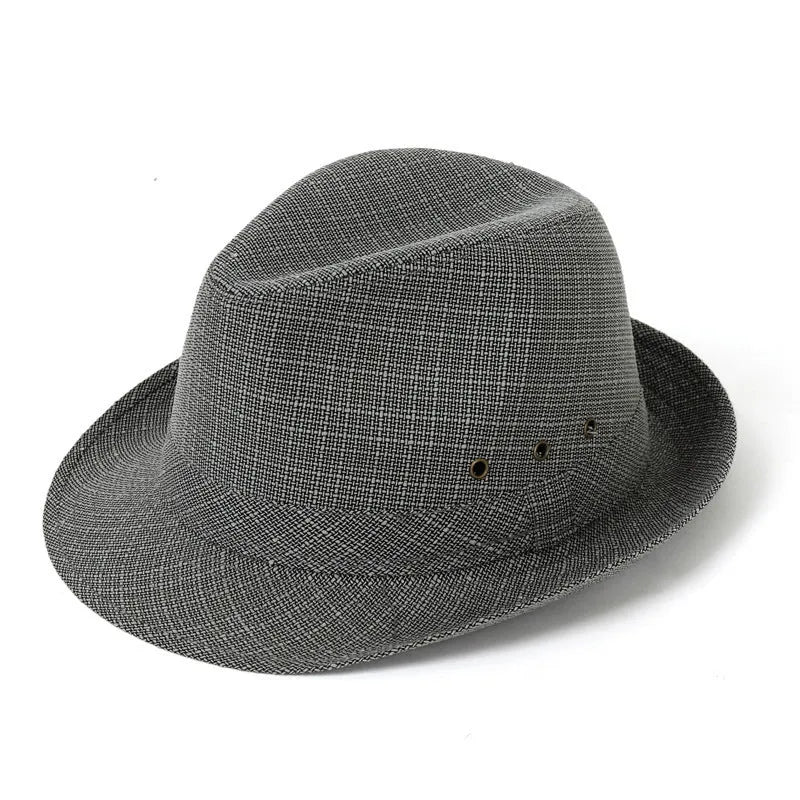 Men's fedora hat in suit material or linen available in sizes 57cm to 60cm circumference