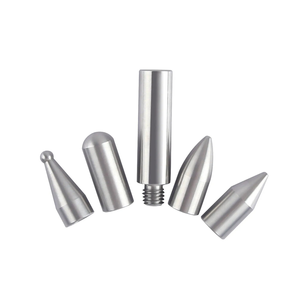 Three-piece alloy steel car dent repair tool set with hook crowbar on a workshop bench