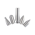 Three-piece alloy steel car dent repair tool set with hook crowbar on a workshop bench