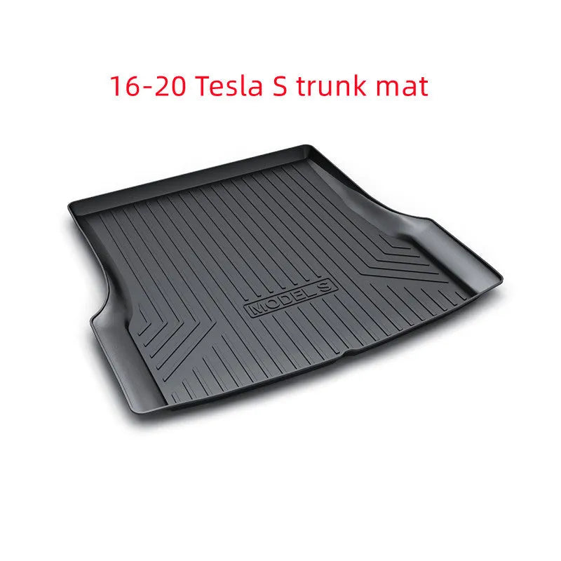 Rubber floor mat with TPE footrest for Tesla car interior