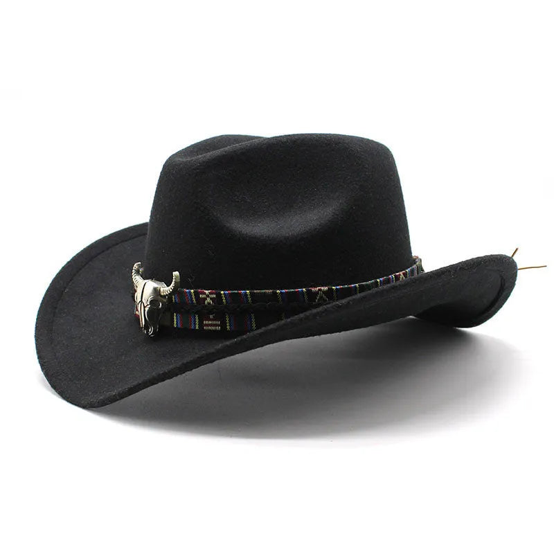 Western cowboy hat with bell crown in multiple colour options on a neutral background.