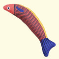 Soft plush catnip fish toy in bright colours measuring 24cm for interactive cat play