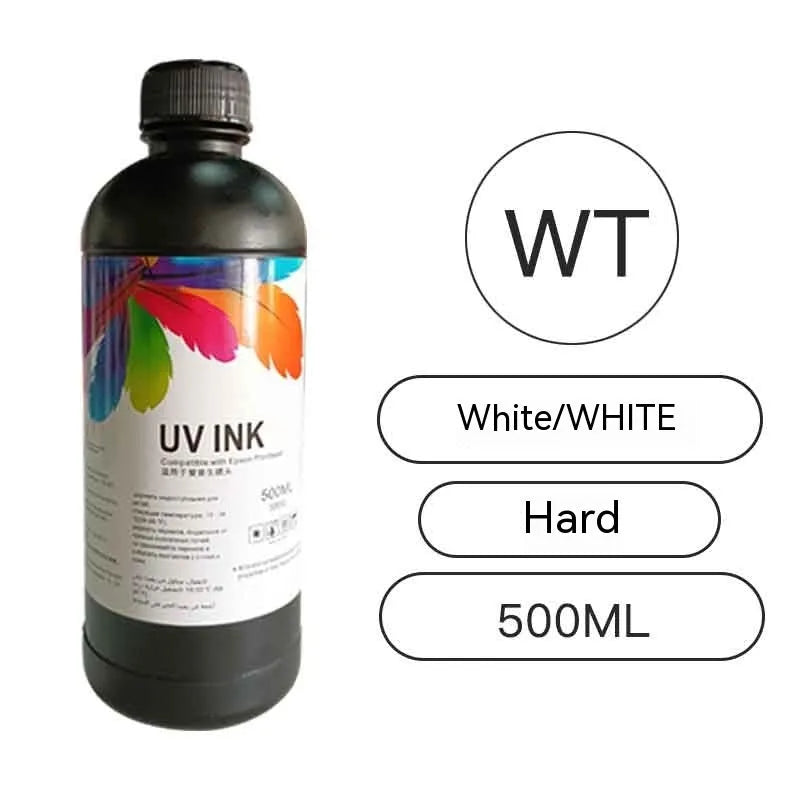 500ml bottle of UV printer ink for Epson XP600 and TX800 nozzles in various colours