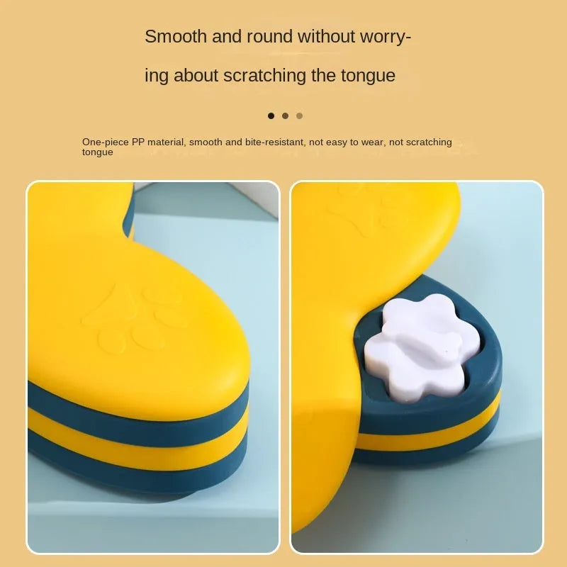 Green and yellow dog puzzle toy slow feeder with 9 compartments and bone-shaped covers