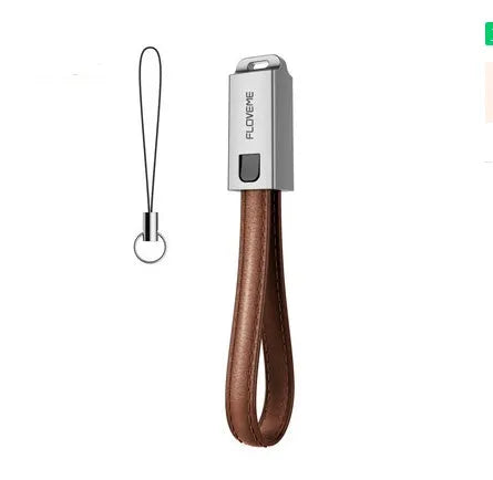 20cm leather USB C to Lightning charging cable for iPhone in red, black or brown colours with zinc alloy connectors