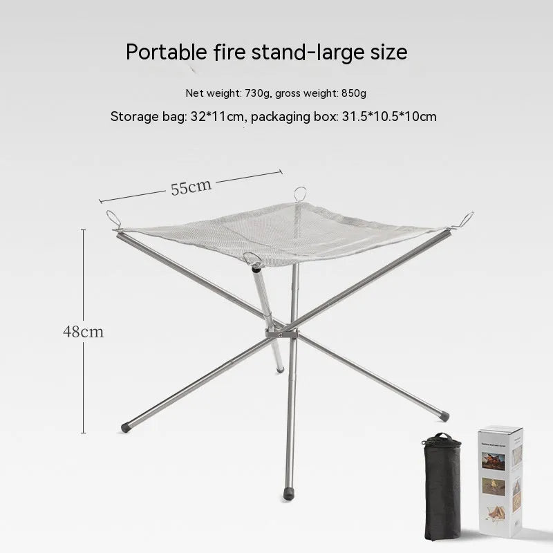 Stainless steel barbecue grill set with included grill net in silver colour