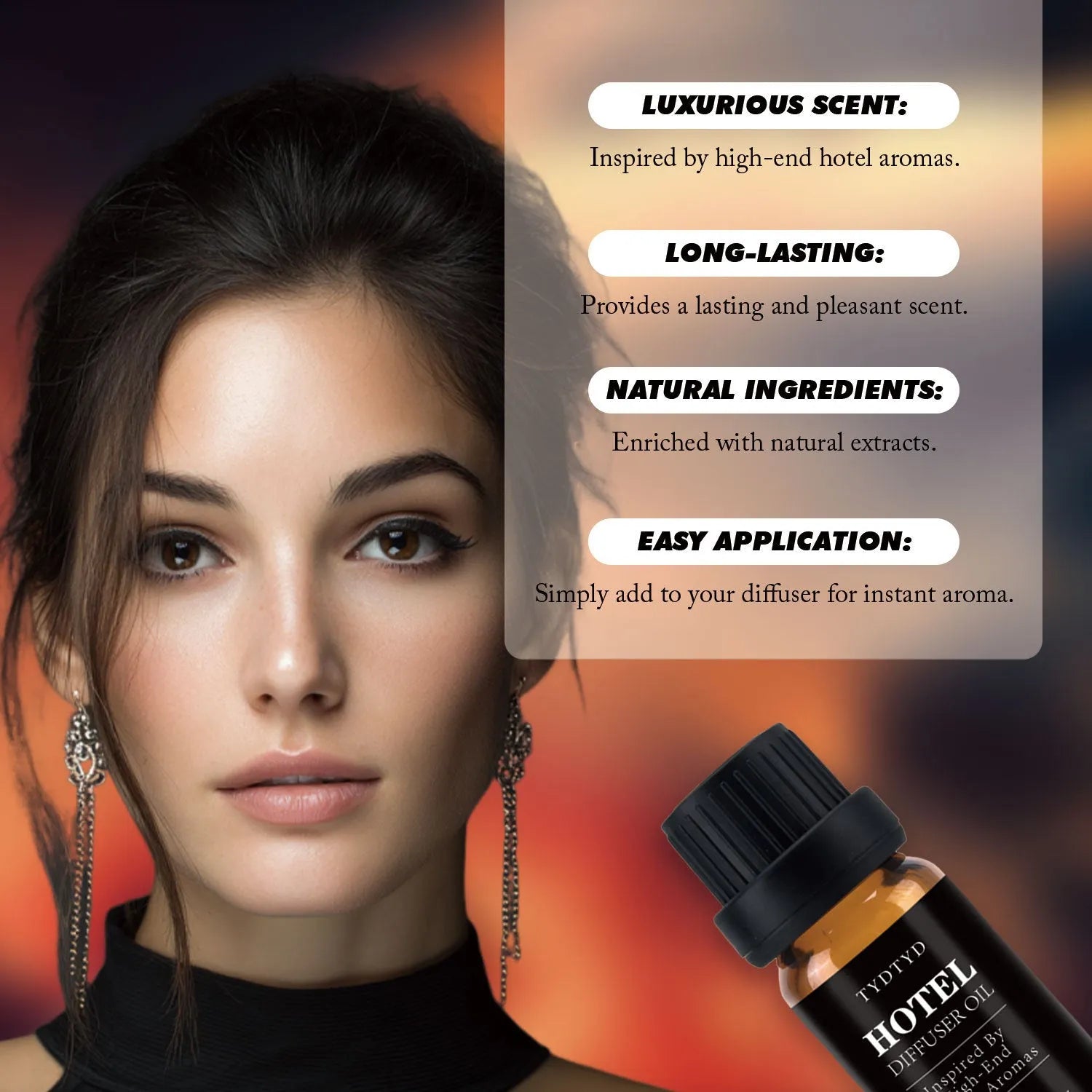 10ml bottle of natural plant fragrance essential oil for universal skin type use