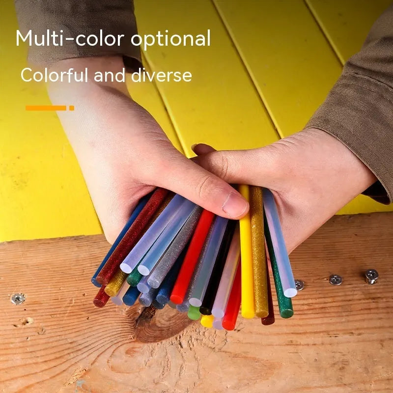 Pack of 55 transparent hot melt glue sticks with 7.0mm diameter for glue gun use