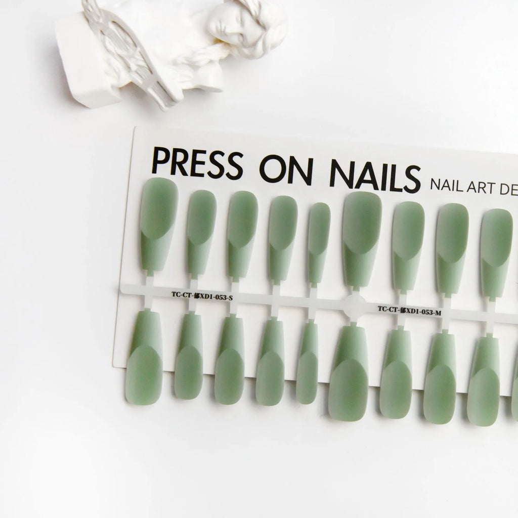 40PCS space French manicure nail stickers in retro Chinese style with ultra-thin seamless finish