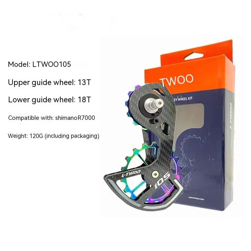 LTWOO 105 rear derailleur pulley with 13T and 18T jockey wheels for Shimano road bike groupsets