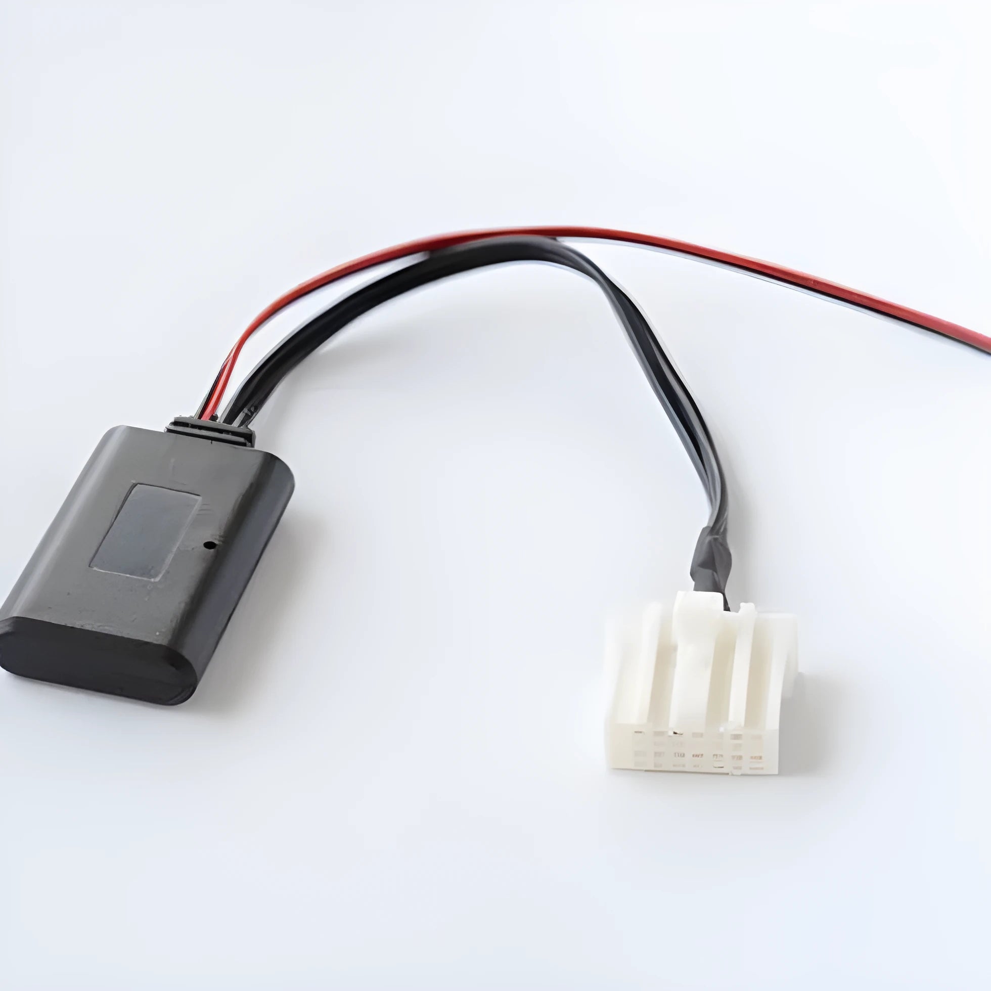 Black JieRui Bluetooth audio cable for Mazda cars 2006 onwards with MEDIA button.