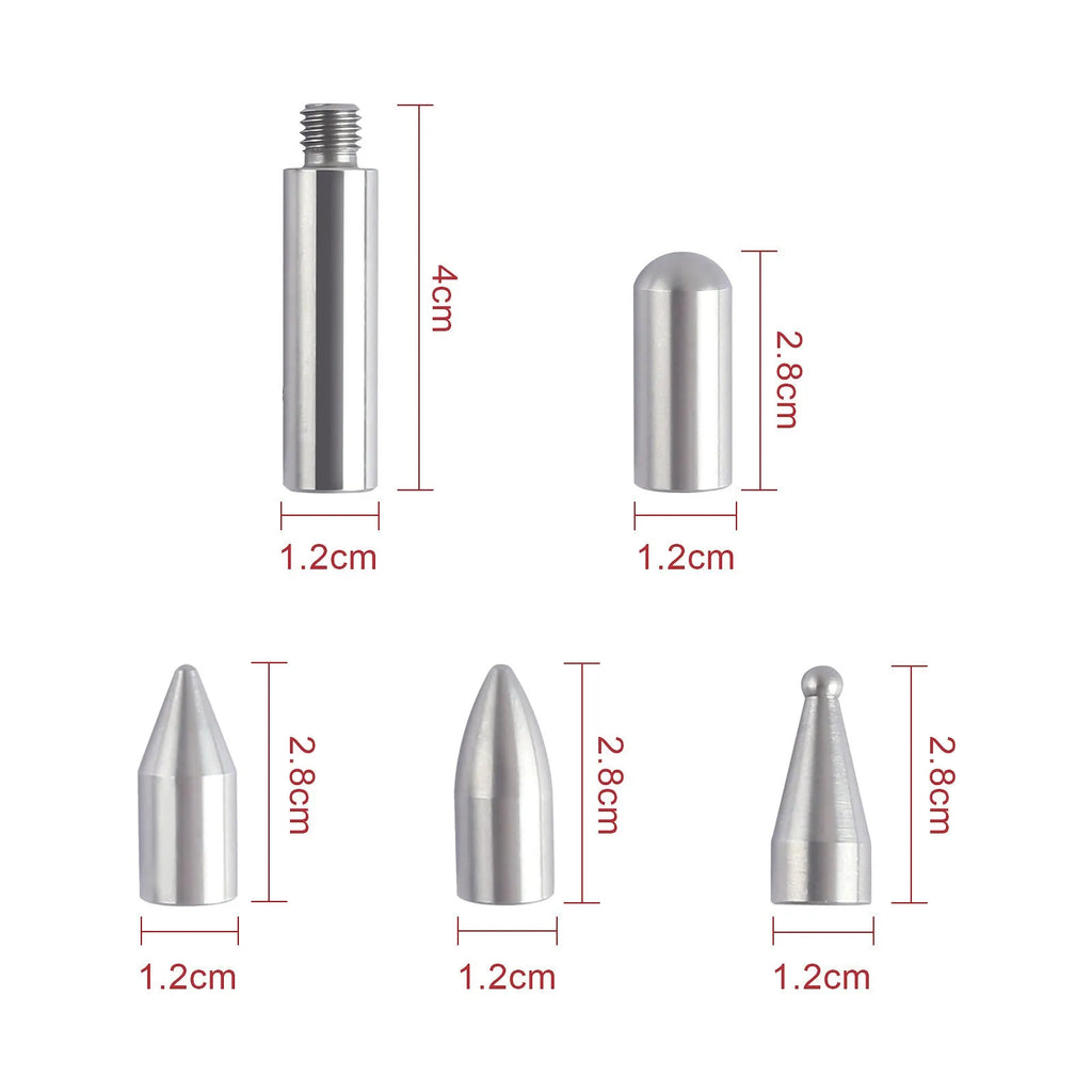 Three-piece alloy steel car dent repair tool set with hook crowbar on a workshop bench