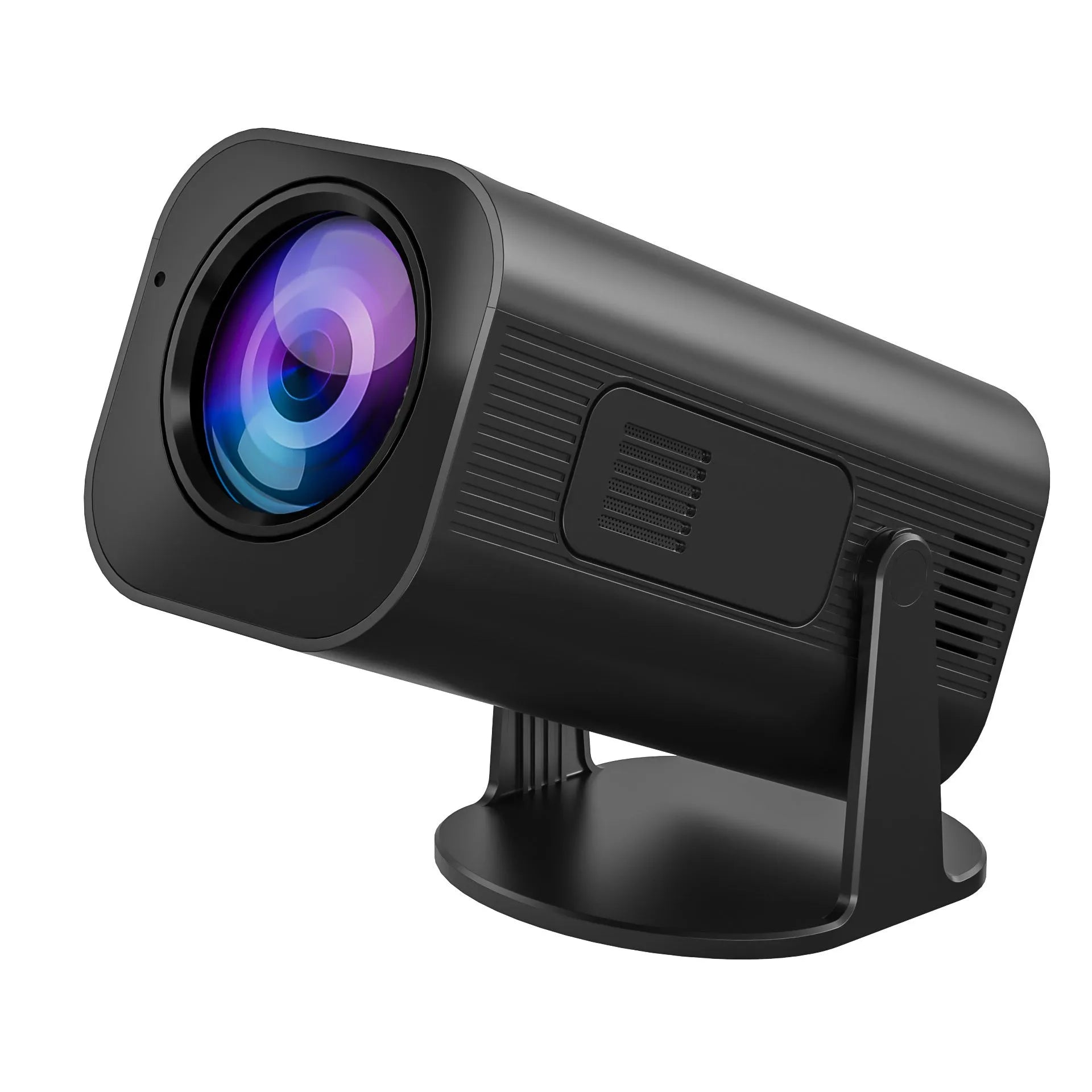P330 portable mini projector in black or white showing remote control and power cord