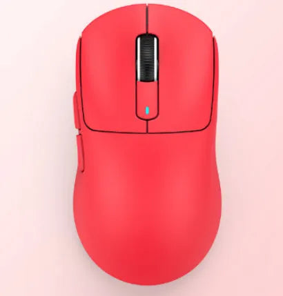 Three-mode rechargeable laptop mouse in black with USB receiver and parachute cord