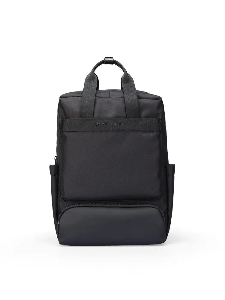 Black Oxford cloth computer backpack with 20-35L capacity for laptops and tablets