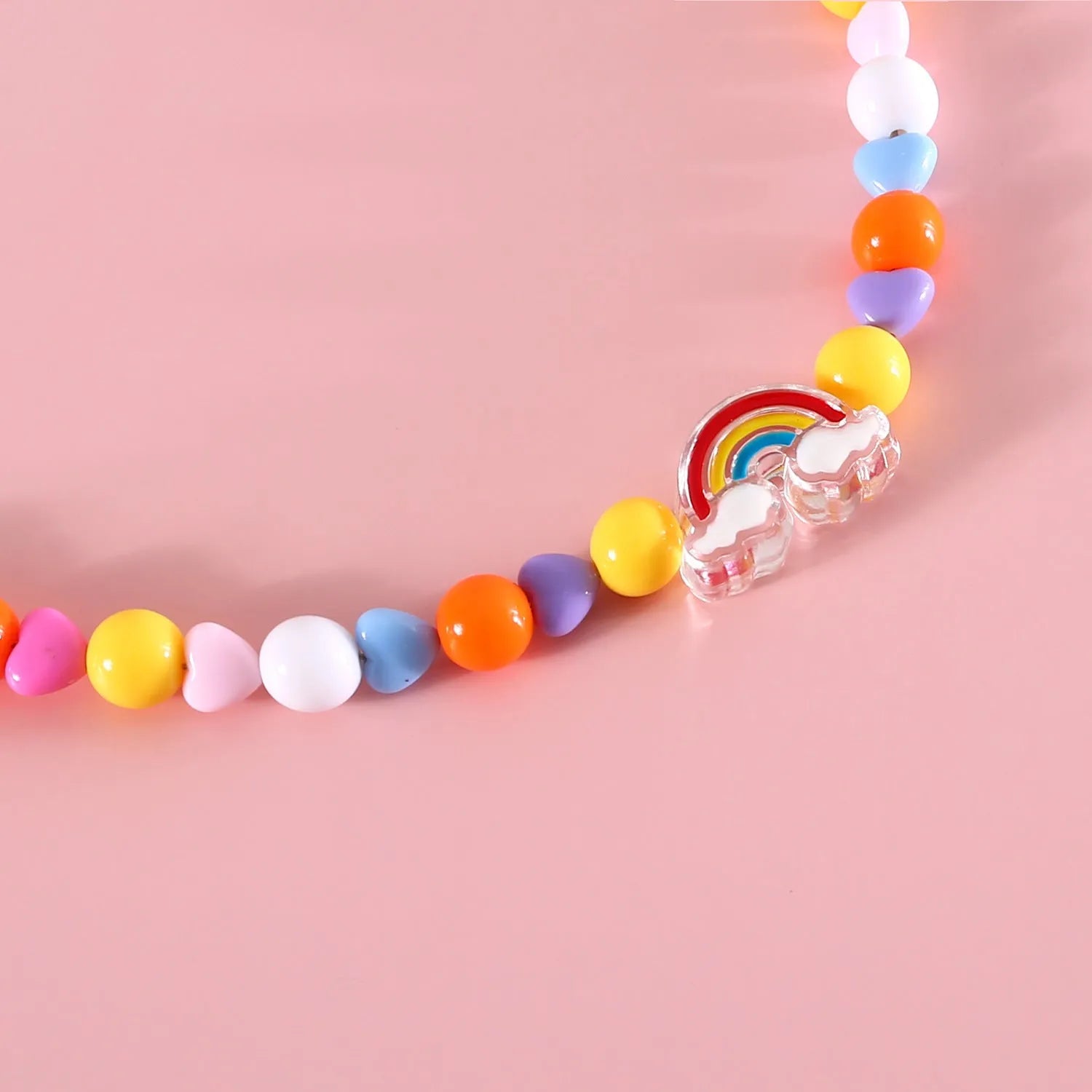 Colourful plastic bead pet necklace for dogs and cats with adjustable sizing options