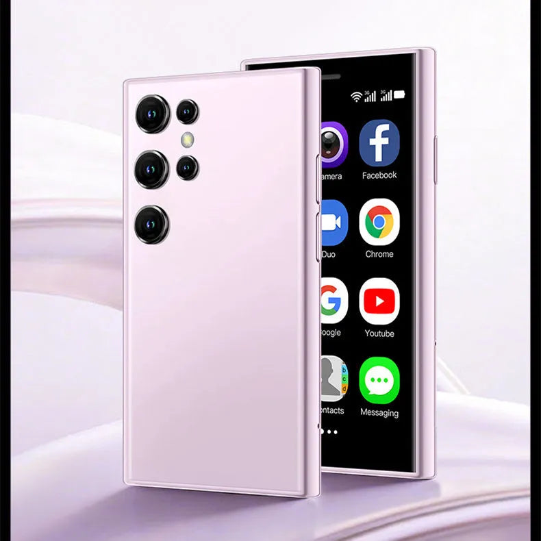 S23PRO XS15 mini smartphone in black, green, or pink purple with 30 screen and straight plate design
