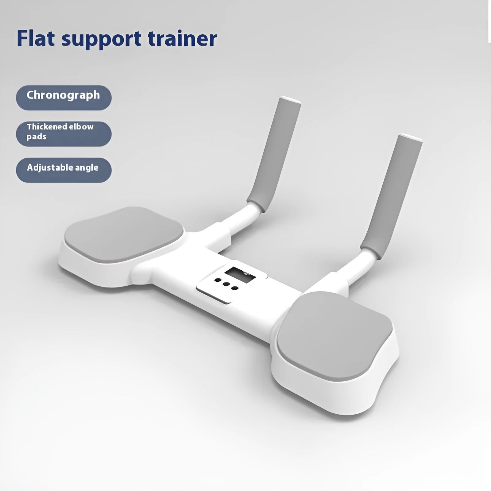 White flat support trainer with alloy aluminium tube frame on a plain background.