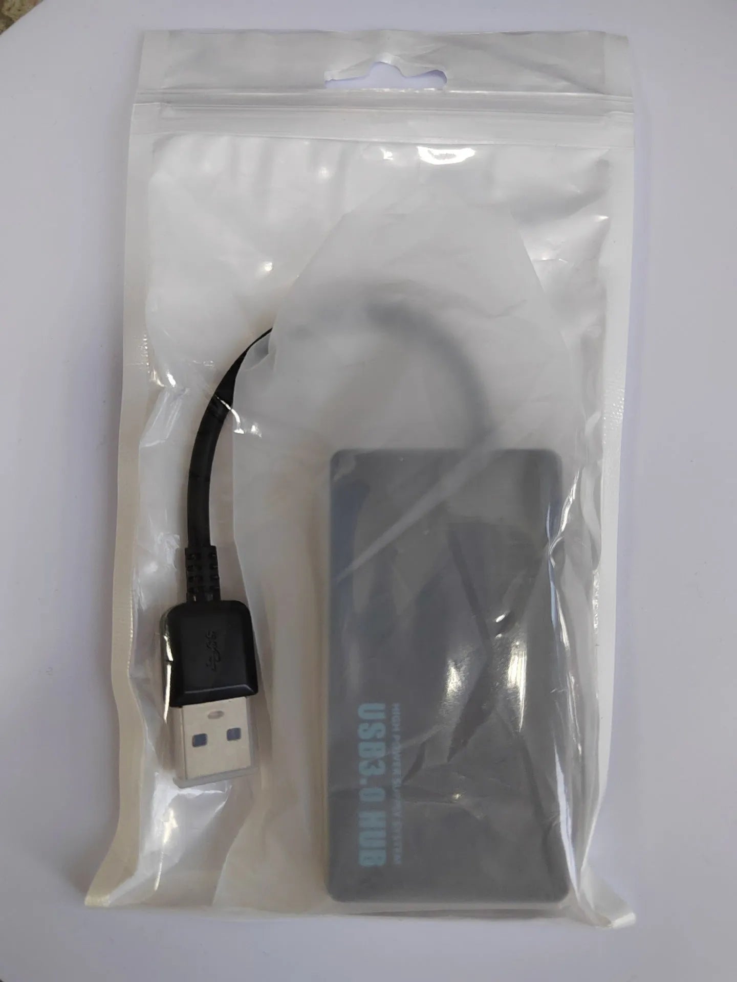 Type-C USB 3.0 single port adapter with 20cm cable in blister packaging