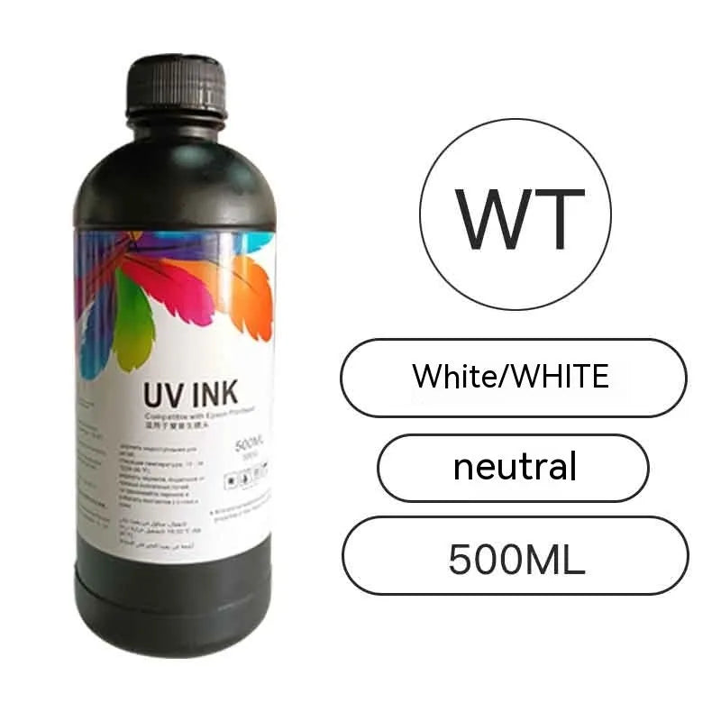 500ml bottle of UV printer ink for Epson XP600 and TX800 nozzles in various colours