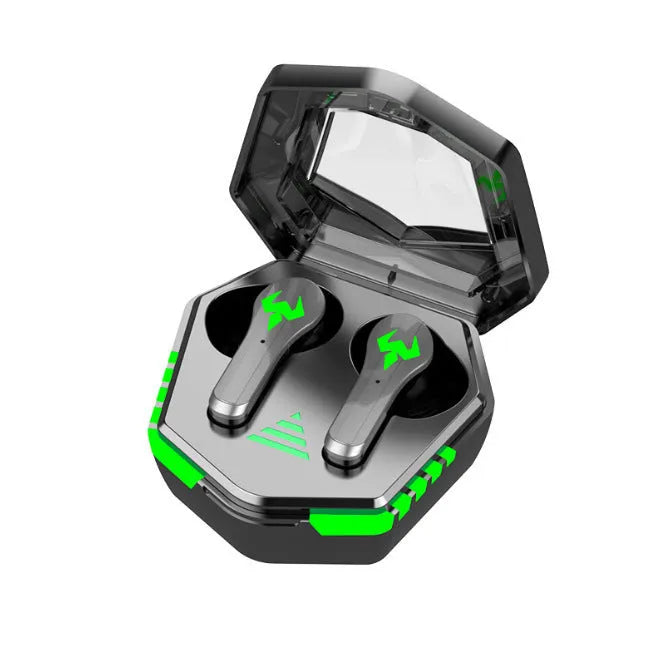 Black N35 wireless Bluetooth gaming in-ear headset with private mould earplugs