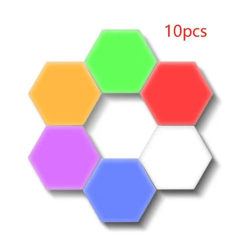 Helios modular honeycomb touch wall lamp in modern minimalist design with UK plug