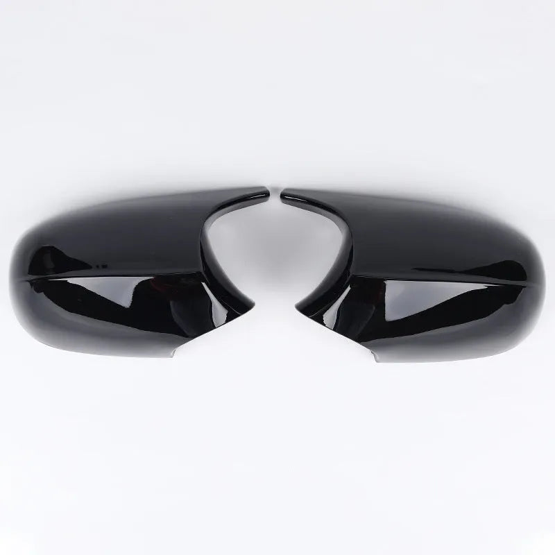 Pair of black ABS plastic rearview mirror housings for BMW 3 Series E90