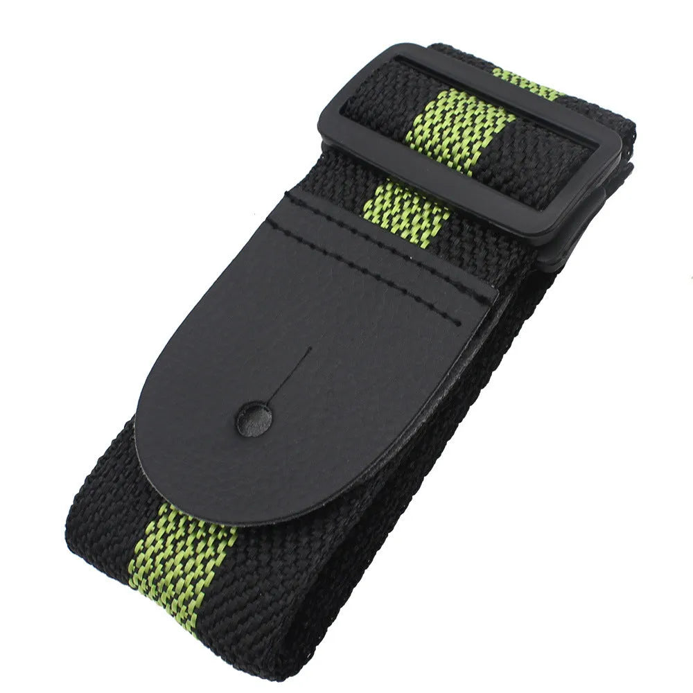 Universal woven crossbody instrument strap for guitar, bass, and ukulele in multiple colour options