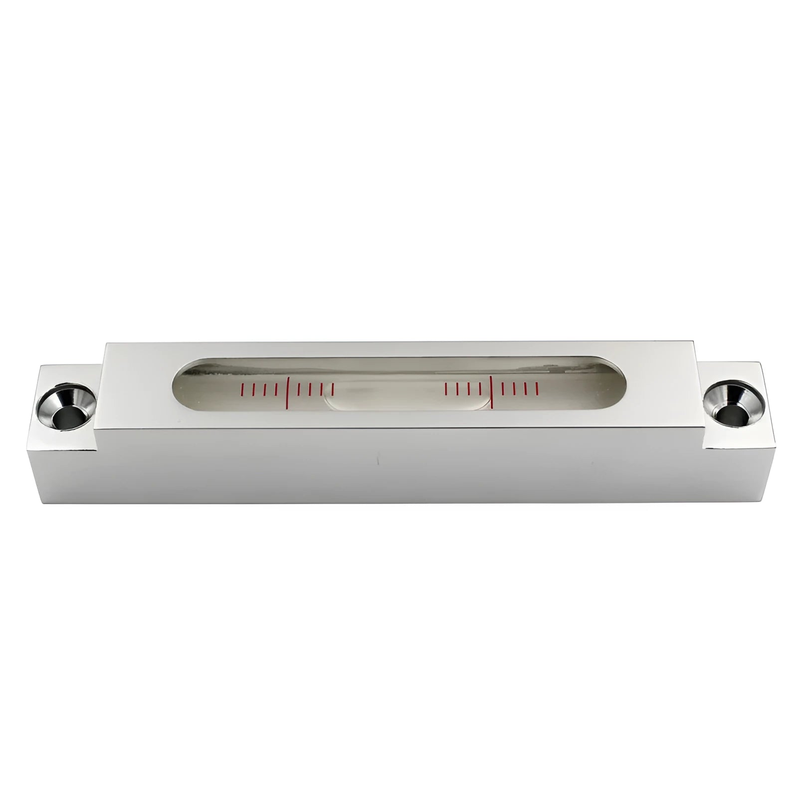 132mm metal and glass mini strip level with measurement blisters for precision alignment