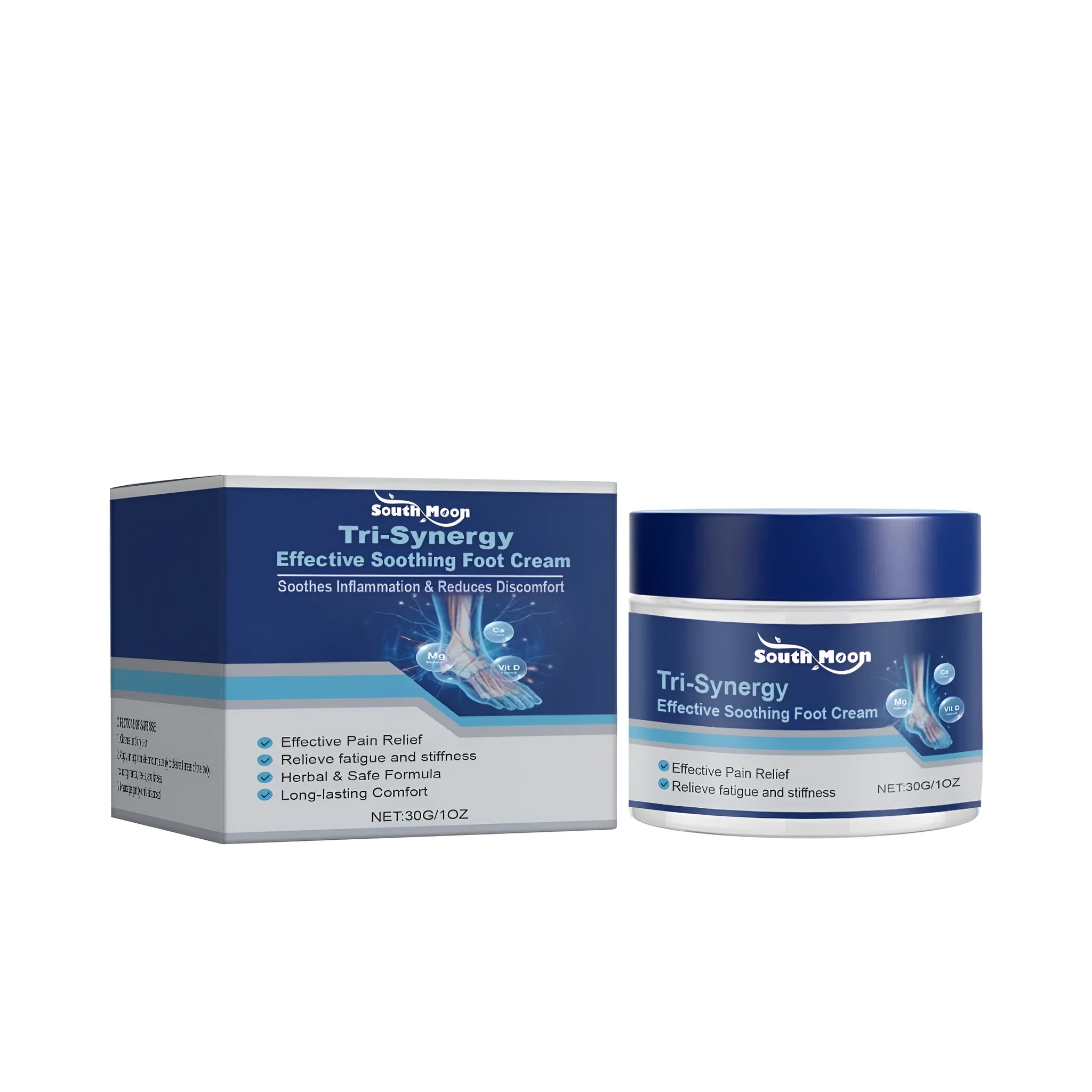 30g tube of soothing foot cream with allantoin and herbal extracts for dry feet