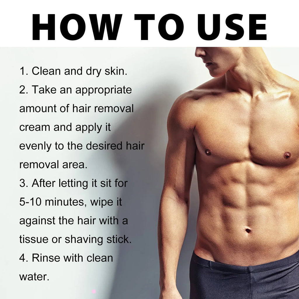 100ml tube of men's hair removal cream for beard, armpit, hand and leg use